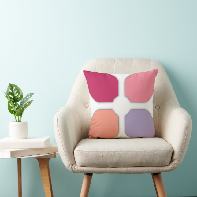 Flower Cross Throw Pillow (Chair)