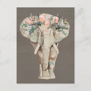 Flower Crown Elephant II Postcard
