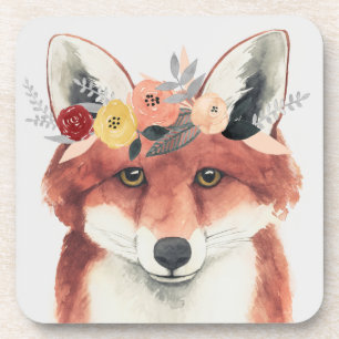 Flower Crown Forester Fox Coaster