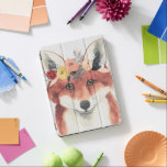Flower Crown Forester Fox iPad Pro Cover<br><div class="desc">This watercolor print features a soft portrait of a fox adorned with a flower crown | By Grace Popp</div>