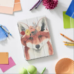 Flower Crown Forester Fox iPad Pro Cover<br><div class="desc">This watercolor print features a soft portrait of a fox adorned with a flower crown | By Grace Popp</div>