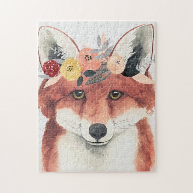 Flower Crown Forester Fox Jigsaw Puzzle (Vertical)