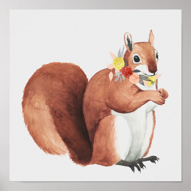 Flower Crown Forester Squirrel Poster (Front)