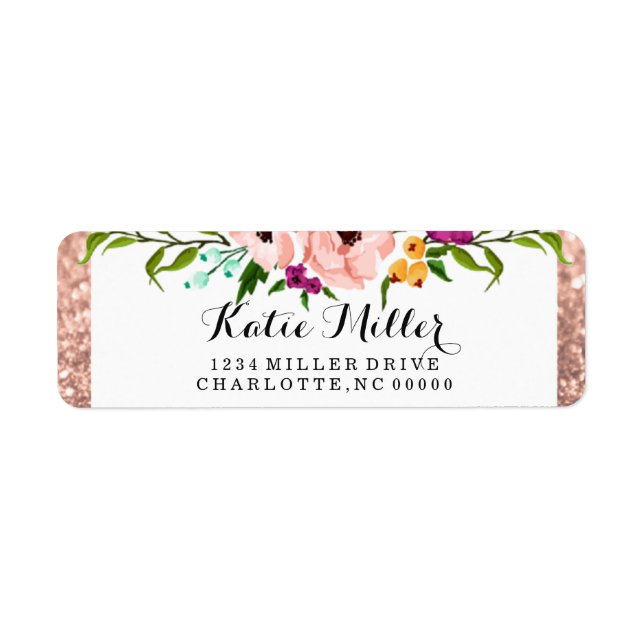 Flower Crown Glitter Rose Gold Return (Front)