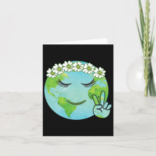 Flower Crown Mother Earth - Earth Day T Shirt Card