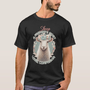 Flower Crown Sheep Farm Animal Companion Quotes T-Shirt