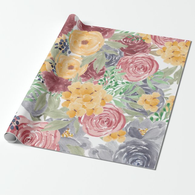 Flower Crown Wrapping Paper (Unrolled)