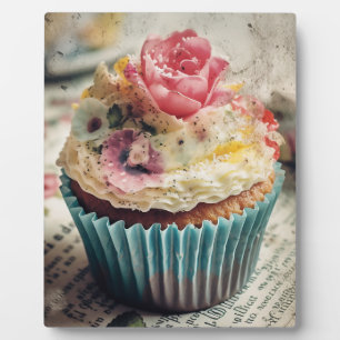 Flower Cupcake Plaque