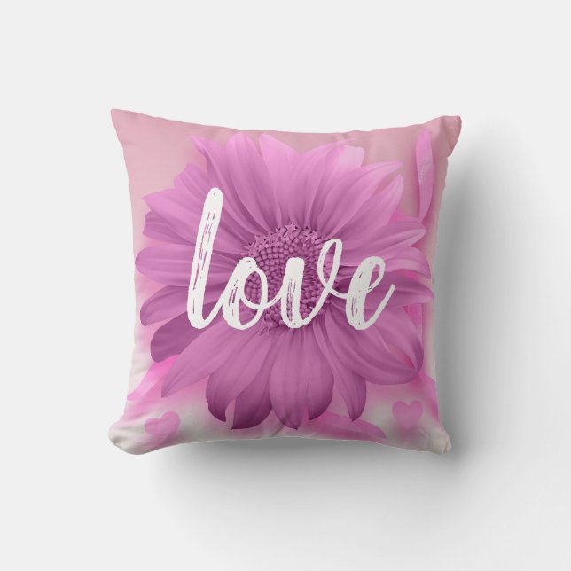 Flower  - Customize Your Own Throw Pillow (Front)