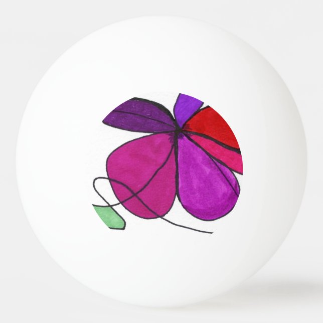 "Flower Dance" Abstract Ping Pong Ball (Back)