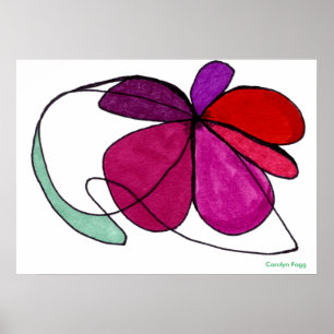 "Flower Dance" Design by Carolyn Fagg Poster