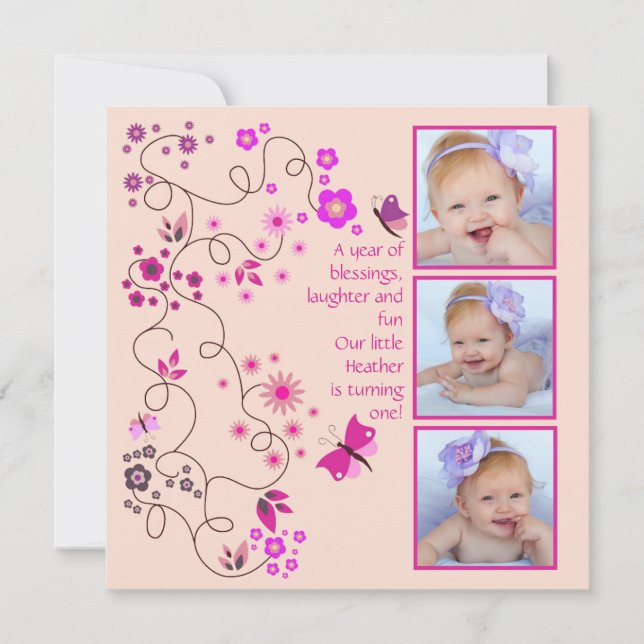 Flower Dance - Photo Invitation (Front)