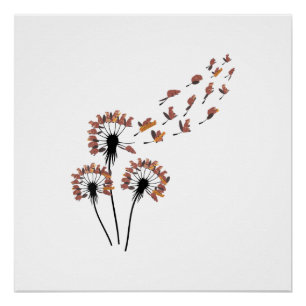 Flower Dandelion Beavers Stuff for Beaver Lover _  Poster