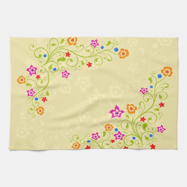 Flower Decor 1 Kitchen Towel (Horizontal)
