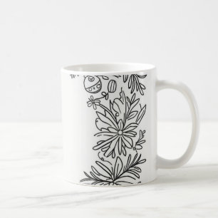 Flower decoration mug