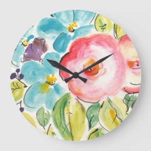 Flower Delight II Large Clock