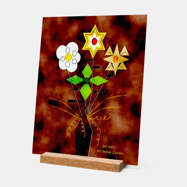 "Flower Delivery" (11" x 14") Acrylic Sign (Angle)