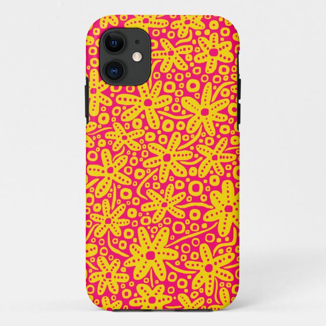 Flower Design - Amber and Rose Red.pdf Case-Mate iPhone Case (Back)