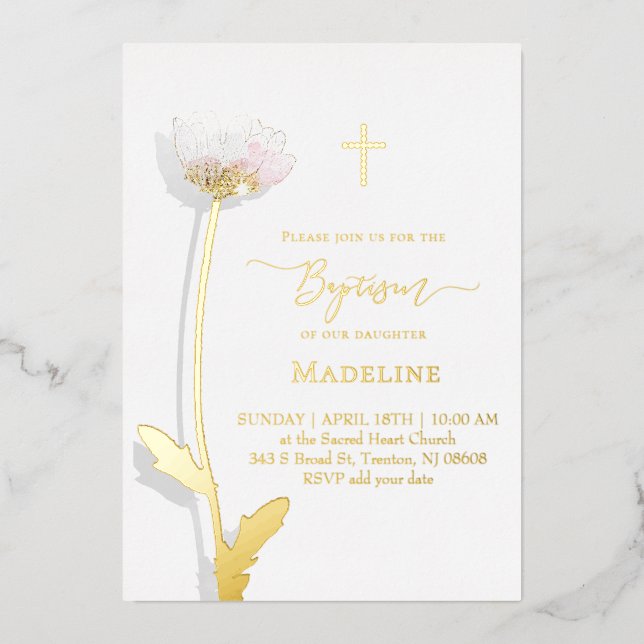  flower design Baptism (Front)