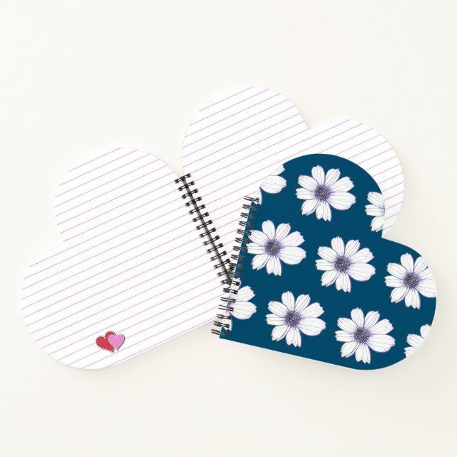 Flower design blue notebook (Inside)