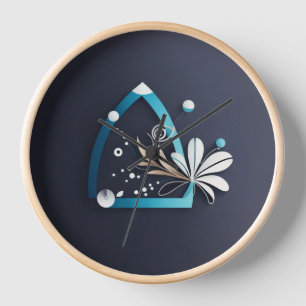 Flower design  clock