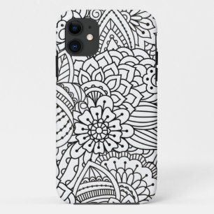 Flower Design Doodle iPhone 11 Case