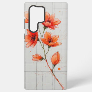 Flower Design – Elegant Orange Blossom  Samsung Galaxy Case