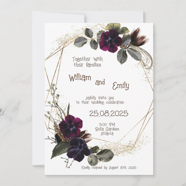 Flower design invitation (Front)