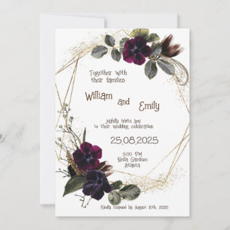 Flower design invitation
