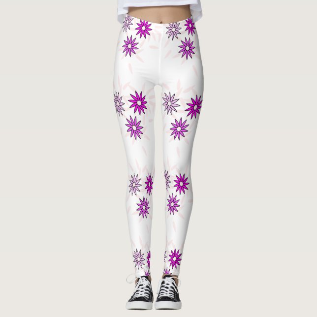 FLOWER DESIGN LEGGINGS (Front)