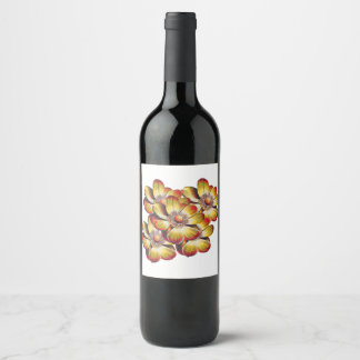 Flower Design Of Wine Bottle Wine Label