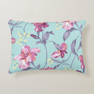 flower design textile illustrationart,background,d accent pillow