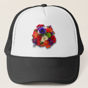 Flower Design Trucker Hat