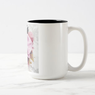 Flower Design  Two-Tone Coffee Mug