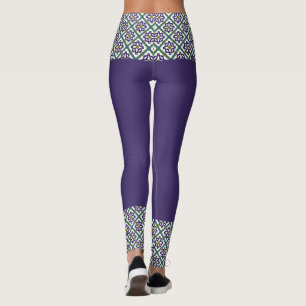 Flower Diamond Star Pattern Leggings