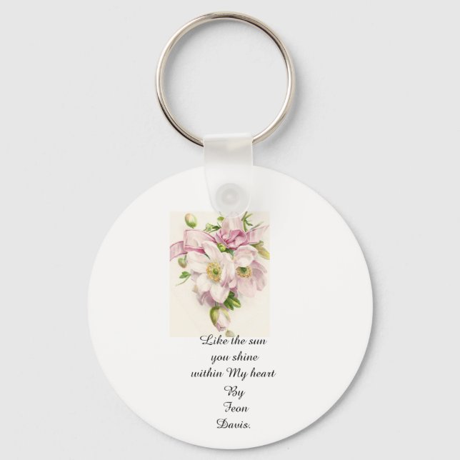 Flower digital image keychain (Front)