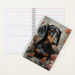 Flower Dog Breed Portraits 10 Notebook