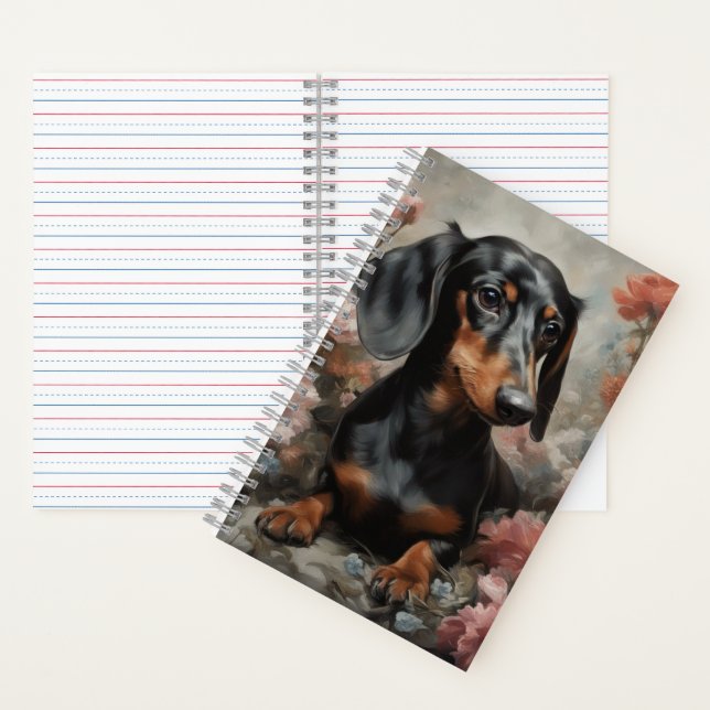 Flower Dog Breed Portraits 10 Notebook (Inside)