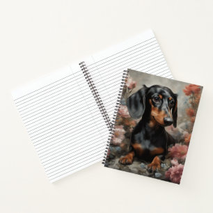 Flower Dog Breed Portraits 10 Notebook