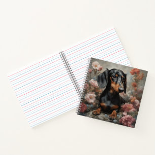 Flower Dog Breed Portraits 10 Notebook