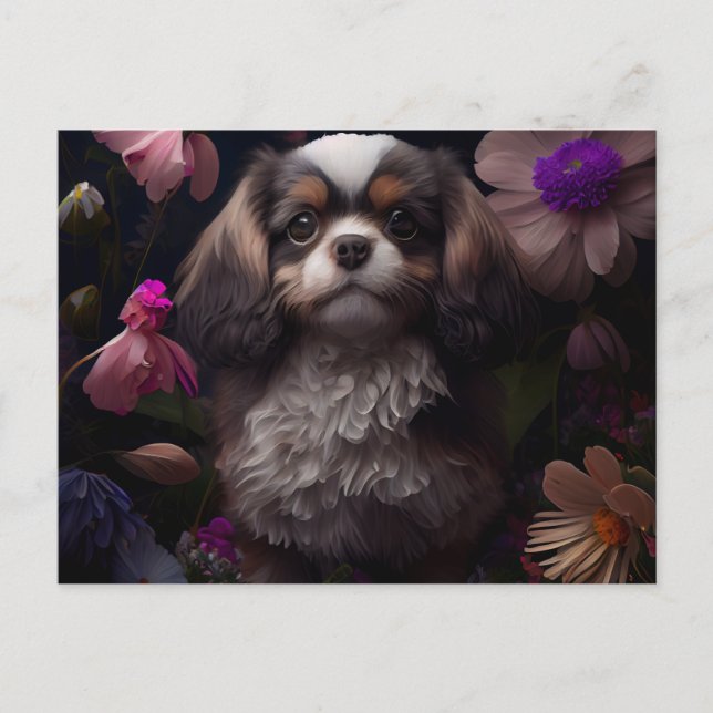 Flower Dog Postcards (Front)