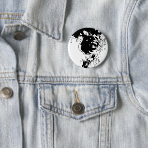 Flower Doodle 2 Inch Round Button