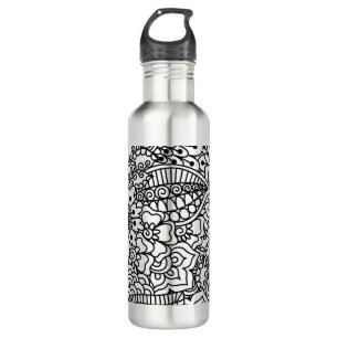 Flower Doodle 710 Ml Water Bottle