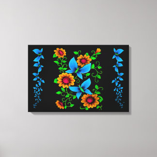 Flower Doodle Canvas Print