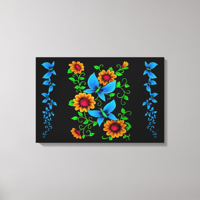 Flower Doodle Canvas Print (Front)