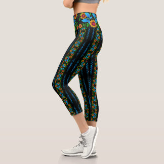 Flower Doodle Capri Leggings