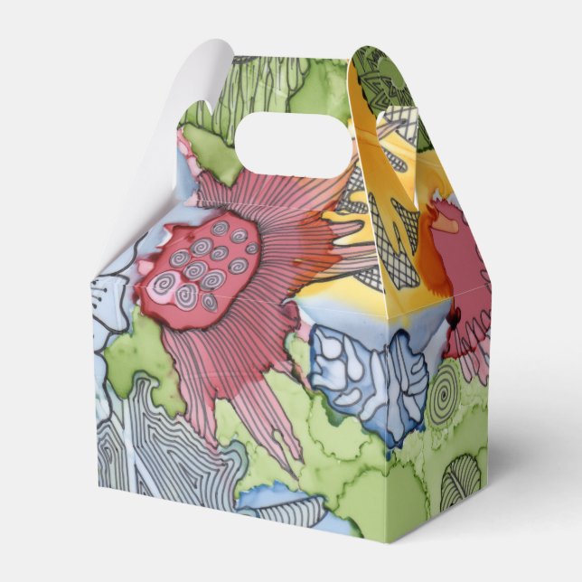 Flower Doodle Favour Box (Front Side)
