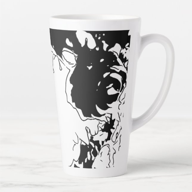 Flower Doodle Latte Mug (Right)