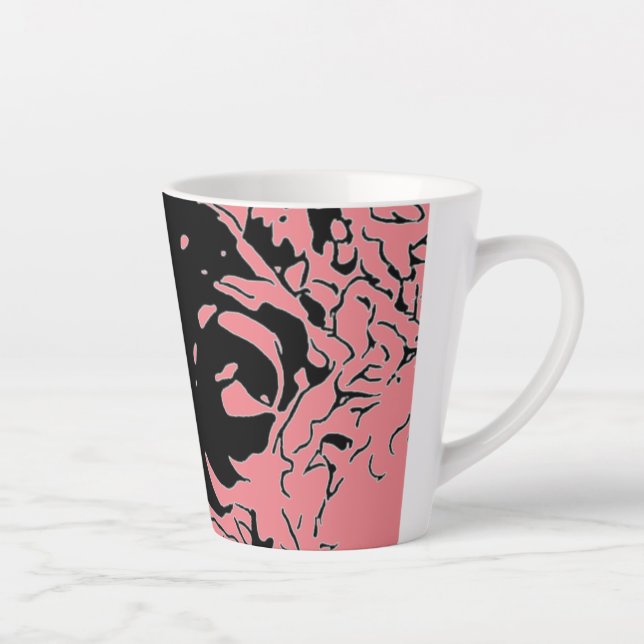 Flower Doodle Latte Mug (Right)