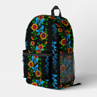 Flower Doodle  Printed Backpack